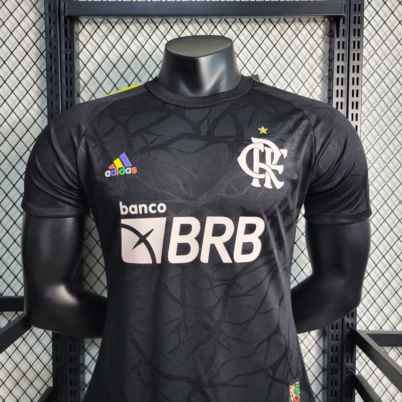 Camisa Oficial do Flamengo - 23/24 - Versão Jogador - All Blacks