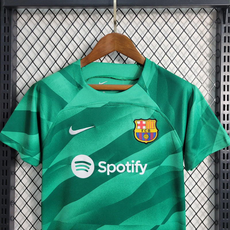 Uniforme Barcelona Goleiro 2023/24 Nike Infantil