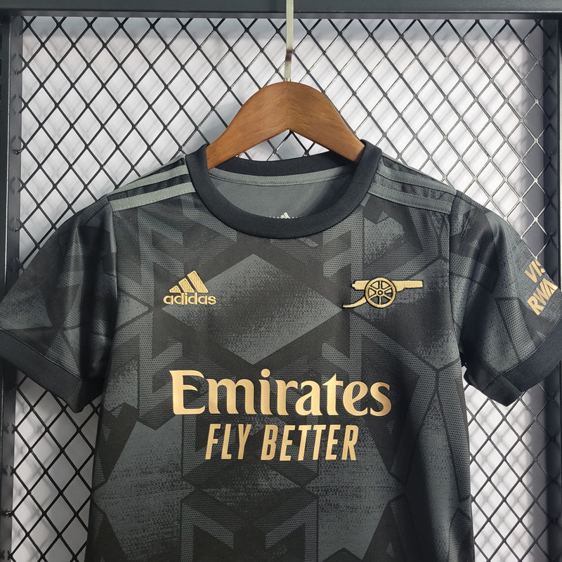 Conjunto Infantil Arsenal Black 22/23