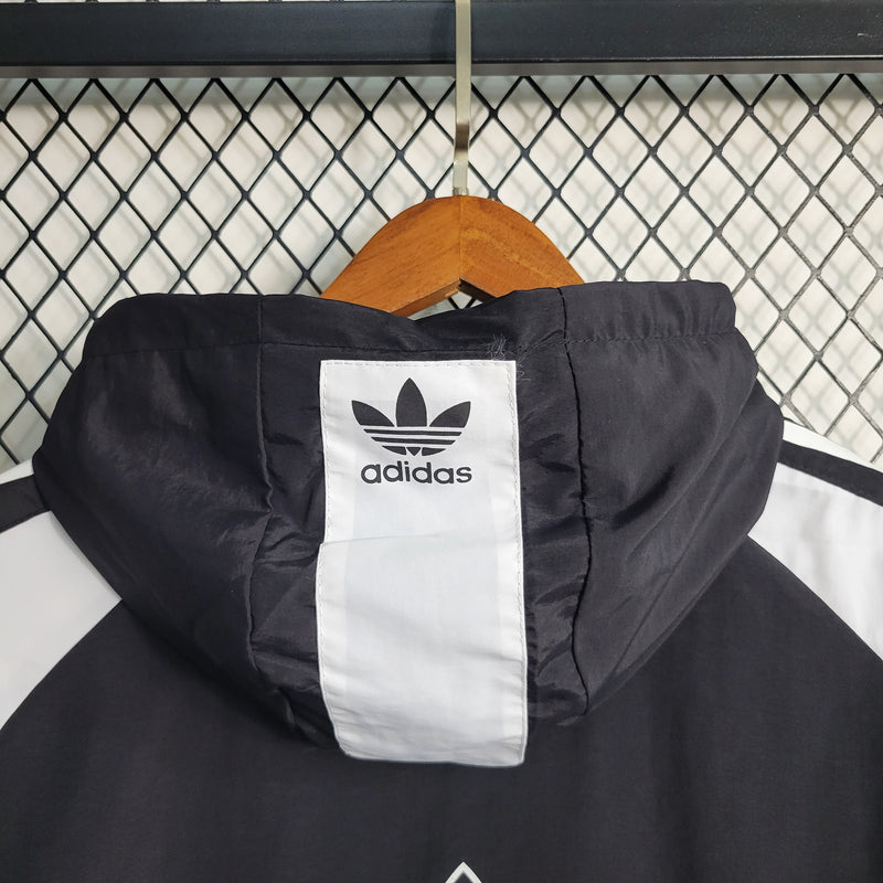 Jaqueta Adidas Preto Com Detalhes Branco