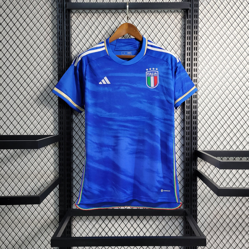 Camisa Italia Home 23/24 - Adidas Torcedor Masculina