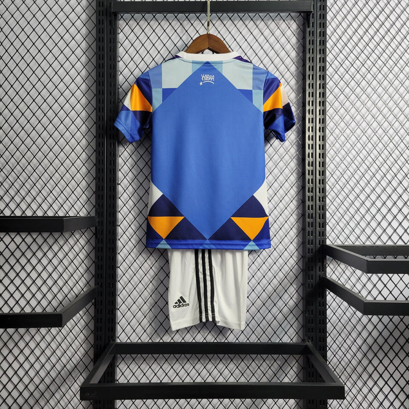 Conjunto Infantil Juventus 22/23 Azul e Amarelo