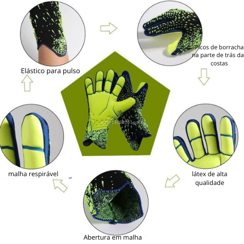 Luvas De Goleiro Protetivas Para Adultos De Látex ©