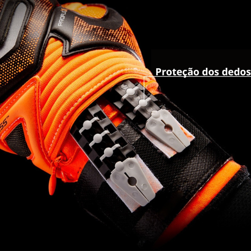 Luva De Goleiro De Futebol Profissional 4mm Látex Com Proteção De Dedo