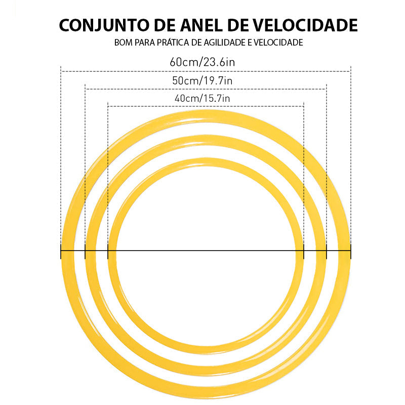 Anéis de Treinamento Portáteis 5/12pcs Para Velocidade e Agilidade