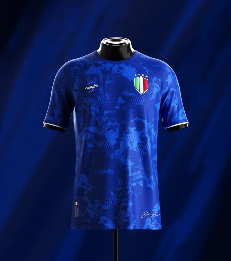 Camisa Itália Gli Azzurri 24/25 Comma Football - Azul