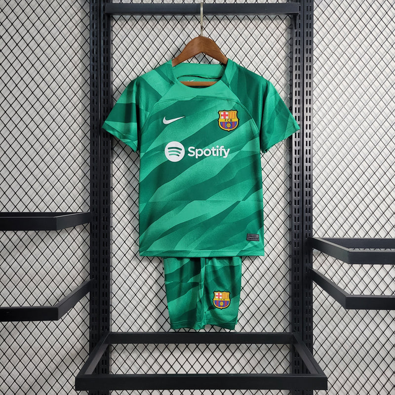 Uniforme Barcelona Goleiro 2023/24 Nike Infantil