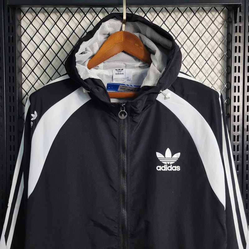 Jaqueta Adidas Preto Com Detalhes Branco