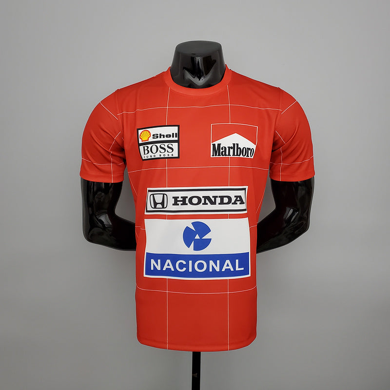 CAMISETA MC LAREN 1991 - VERMELHA - FÓRMULA 1 - F1