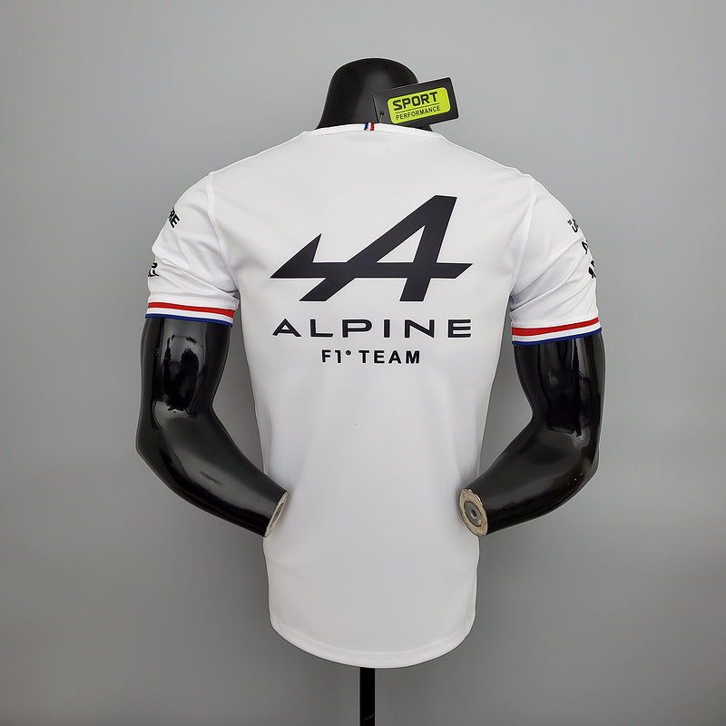 CAMISETA ALPINE TEAM - BRANCA E VERMELHA - FÓRMULA 1 - F1