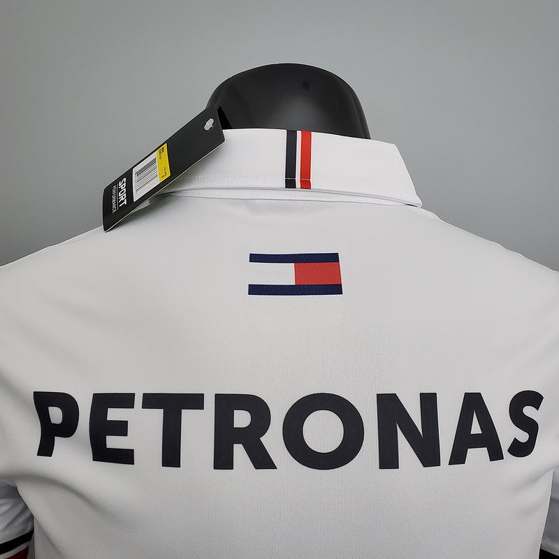 CAMISETA MERCEDES AMG PETRONAS - PÓLO - BRANCA - FÓRMULA 1 - F1