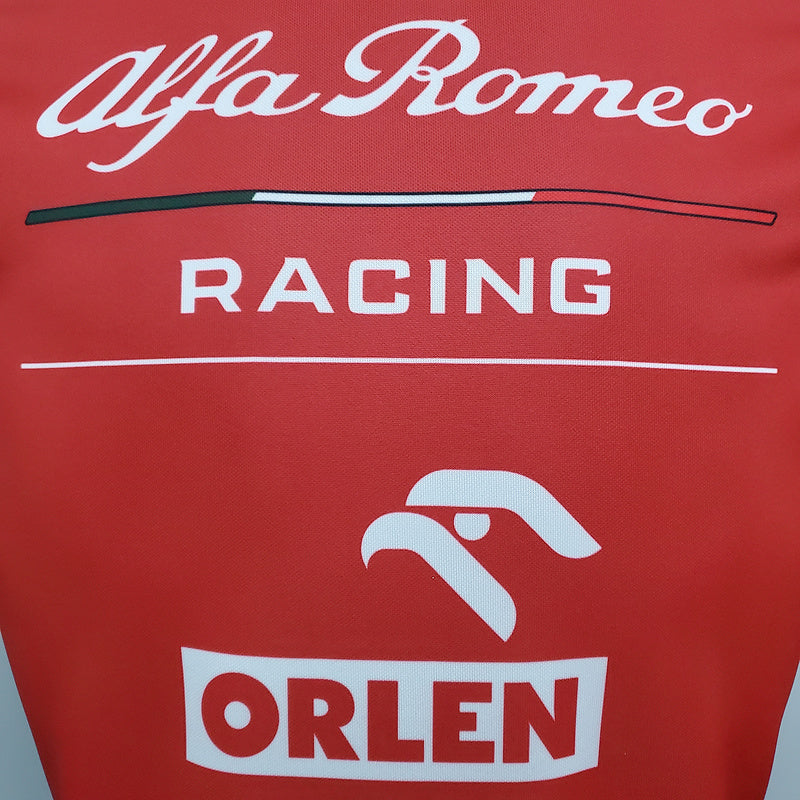 CAMISETA ALFA ROMEO RACING - BRANCA E VERMELHA - FÓRMULA 1 - F1