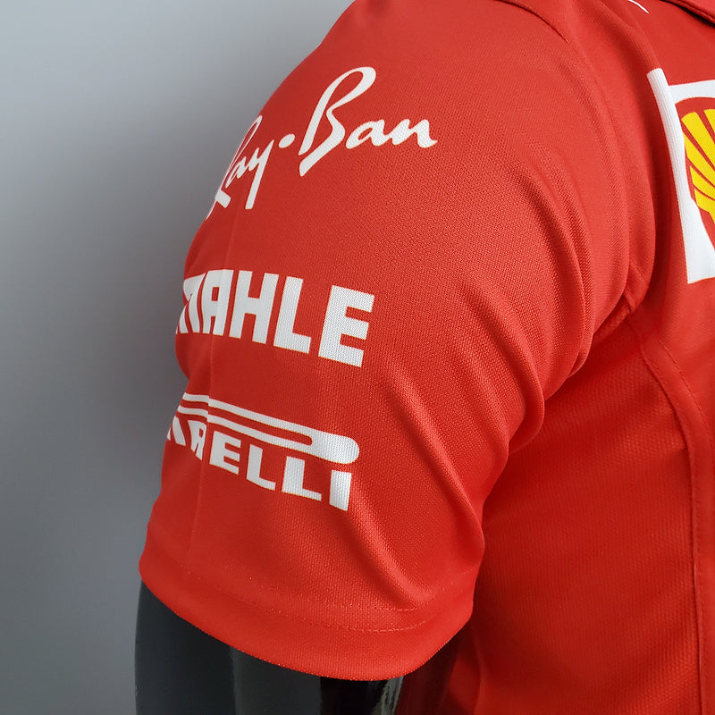 CAMISETA SCUDERIA FERRARI - PÓLO - VERMELHA - FÓRMULA 1 - F1