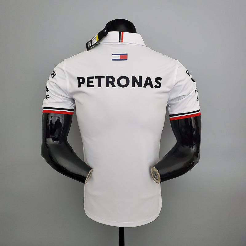 CAMISETA MERCEDES AMG PETRONAS - PÓLO - BRANCA 2 - FÓRMULA 1 - F1