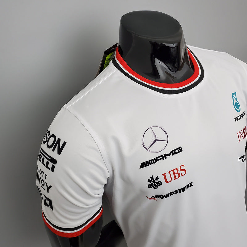 CAMISETA MERCEDES AMG PETRONAS - BRANCA - FÓRMULA 1 - F1