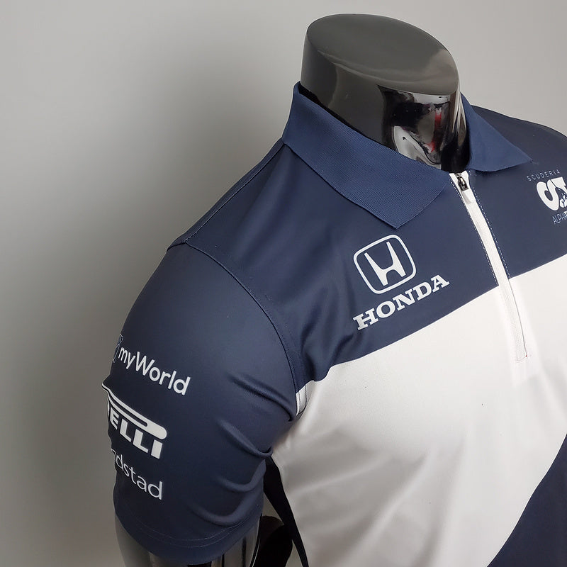 CAMISETA SCUDERIA ALPHATAURI HONDA - PÓLO - AZUL - FÓRMULA 1 - F1