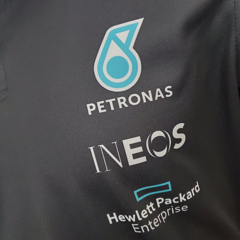 CAMISETA MERCEDES AMG PETRONAS - PÓLO - PRETA - FÓRMULA 1 - F1