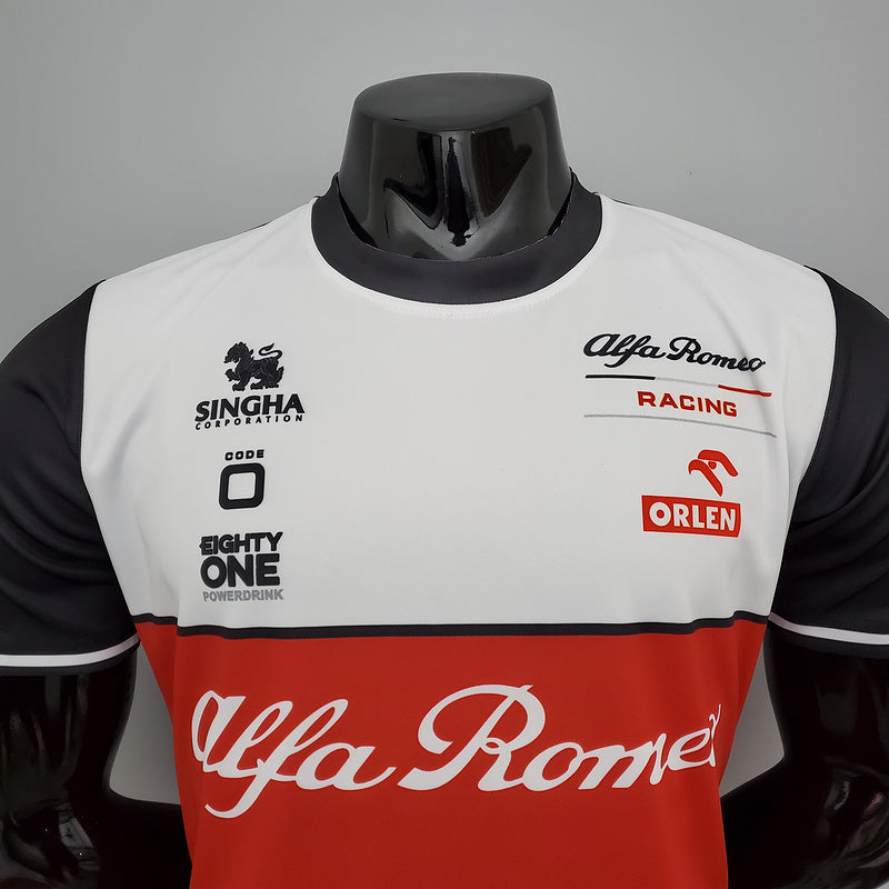 CAMISETA ALFA ROMEO RACING - BRANCA E VERMELHA - FÓRMULA 1 - F1