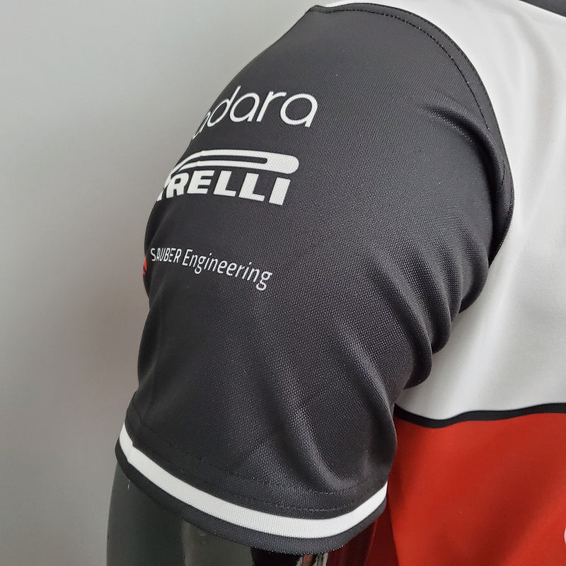 CAMISETA ALFA ROMEO RACING - BRANCA E VERMELHA - FÓRMULA 1 - F1