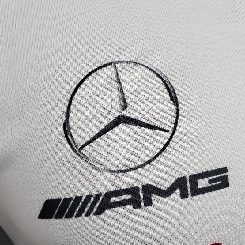 CAMISETA MERCEDES AMG PETRONAS - PÓLO - BRANCA 2 - FÓRMULA 1 - F1