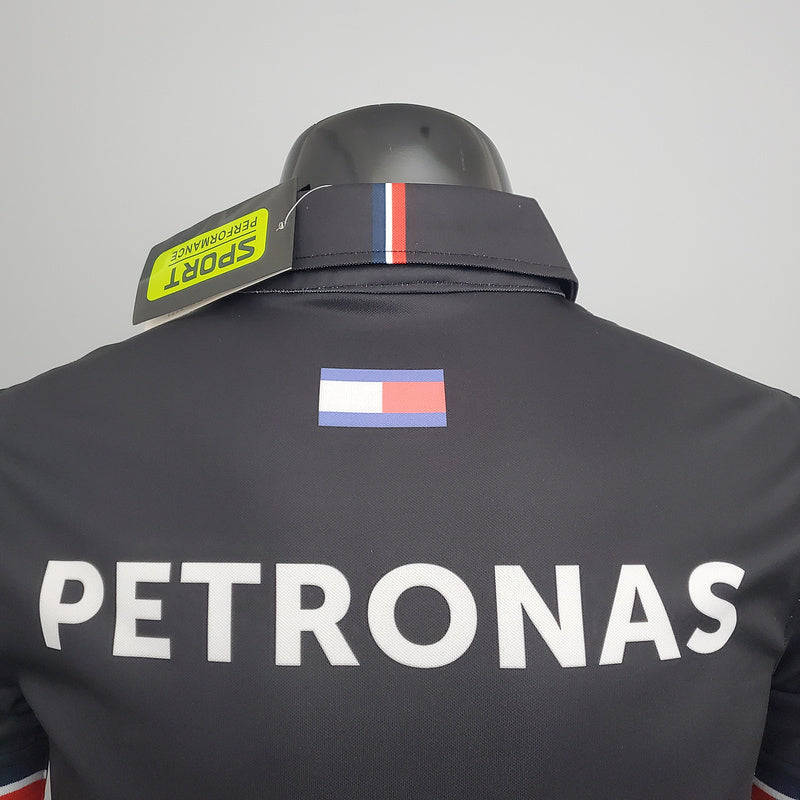 CAMISETA MERCEDES AMG PETRONAS - PÓLO - PRETA - FÓRMULA 1 - F1