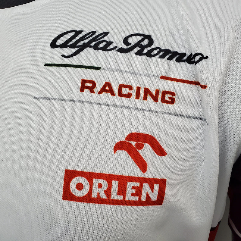 CAMISETA ALFA ROMEO RACING - BRANCA E VERMELHA - FÓRMULA 1 - F1