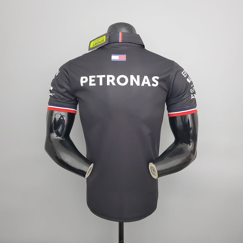 CAMISETA MERCEDES AMG PETRONAS - PÓLO - PRETA - FÓRMULA 1 - F1