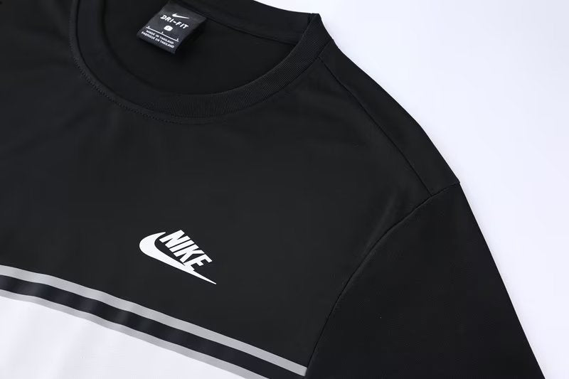 Conjunto Nike Fitness Treino Masculino - Branco e Preto