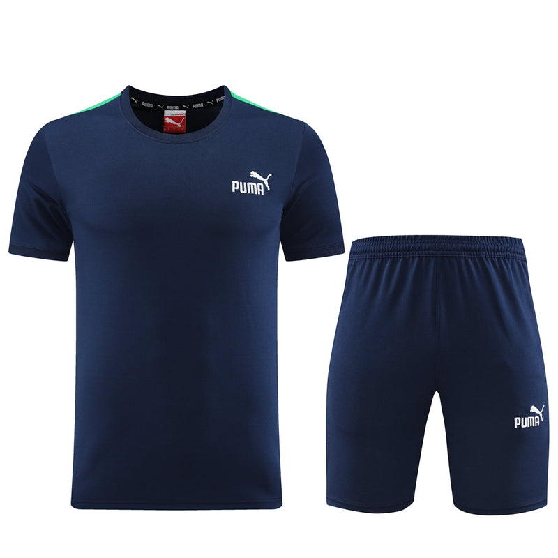 Conjunto Puma Fitness Treino Masculino - Azul Escuro