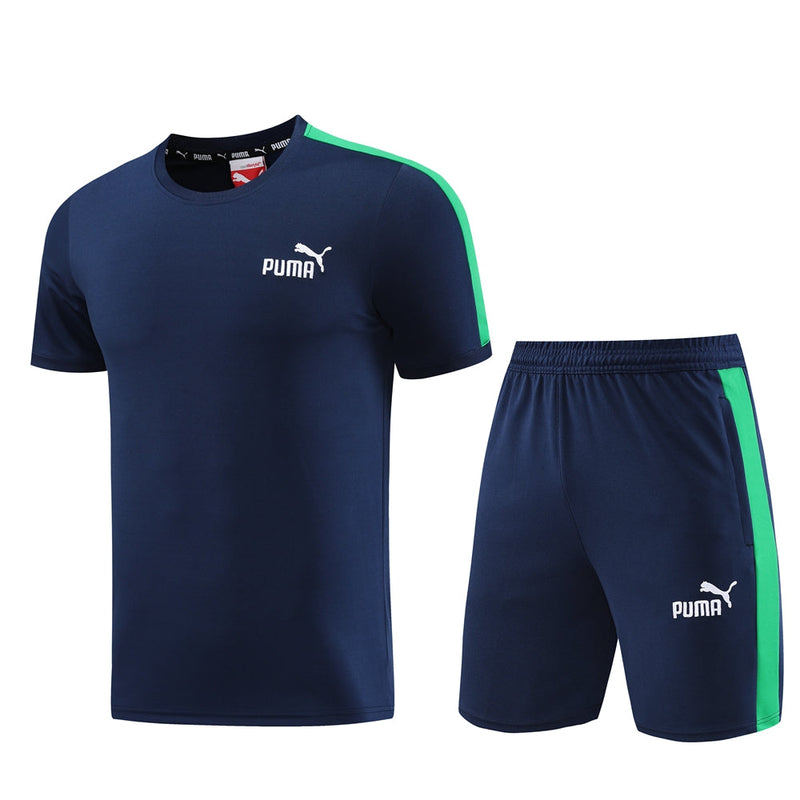 Conjunto Puma Fitness Treino Masculino - Azul Escuro