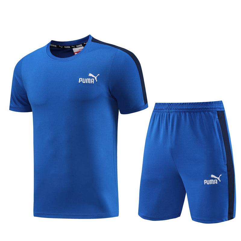 Conjunto Puma Fitness Treino Masculino - Azul