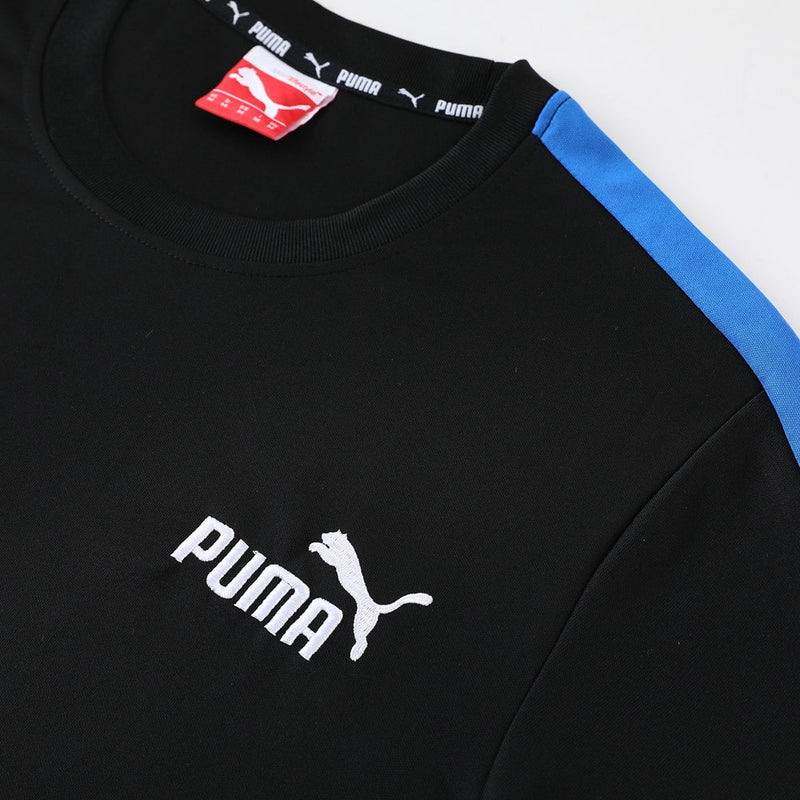 Conjunto Puma Fitness Treino Masculino - Preto e Azul