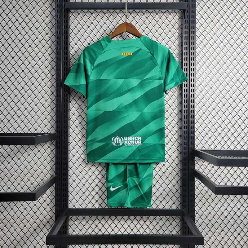 Uniforme Barcelona Goleiro 2023/24 Nike Infantil