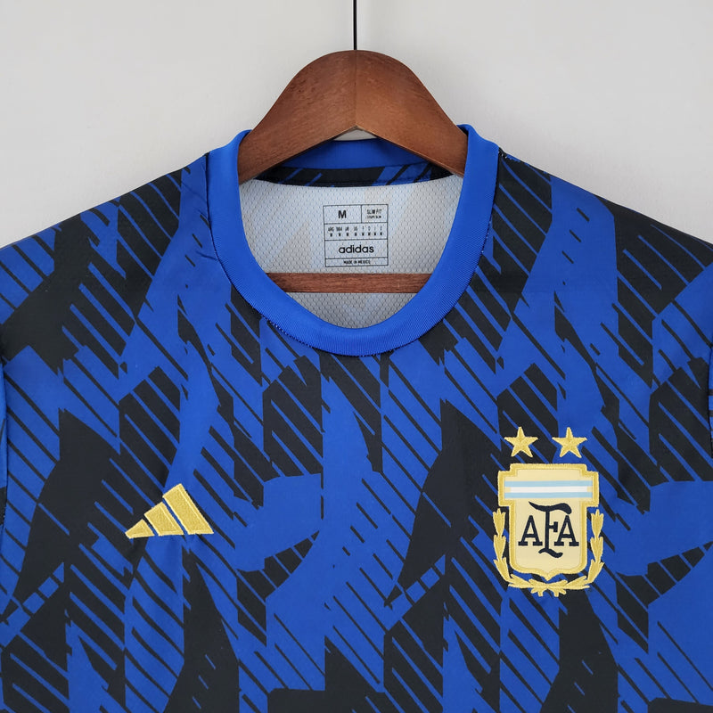 Camisa Argentina Pre jogo 2022 - Adidas Torcedor Masculino