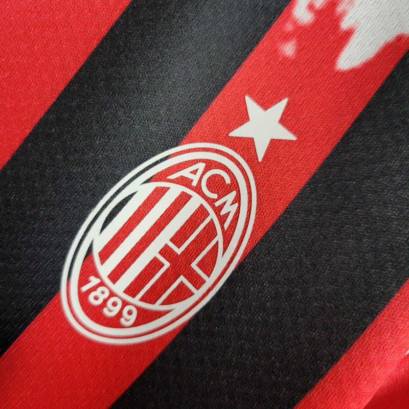 Kit Infantil AC Milan 22/23 Puma - Vermelha, Preta e Branca