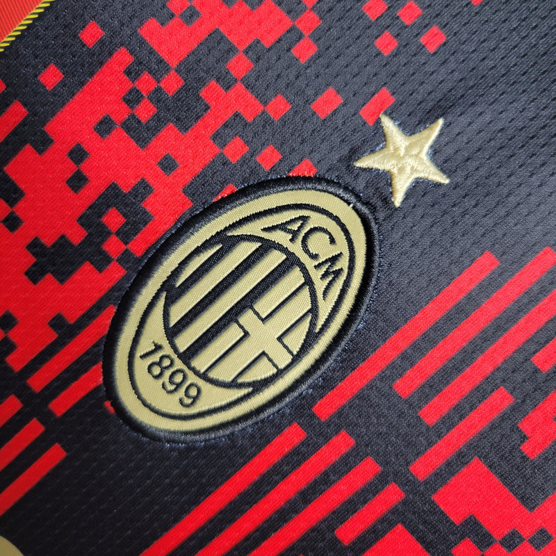 Kit Infantil AC Milan IIII 22/23 Puma - Vermelha e Preta