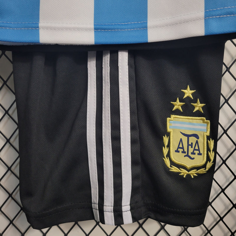 Kit Infantil Argentina I 22/23 Adidas - Azul e Branca