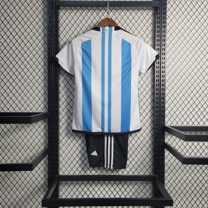 Kit Infantil Argentina I 22/23 Adidas - Azul e Branca