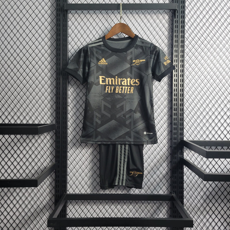 Kit Infantil Arsenal II 22/23 Adidas - Preto