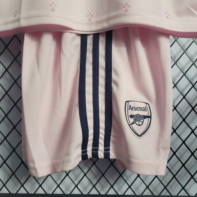 Kit Infantil Arsenal III 22/23 Adidas - Rosa