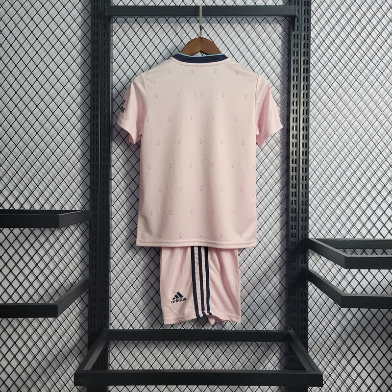 Kit Infantil Arsenal III 22/23 Adidas - Rosa