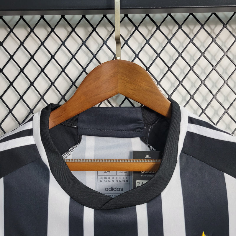 Kit Infantil Atlético Mineiro I 23/24 Adidas - Preto e Branco