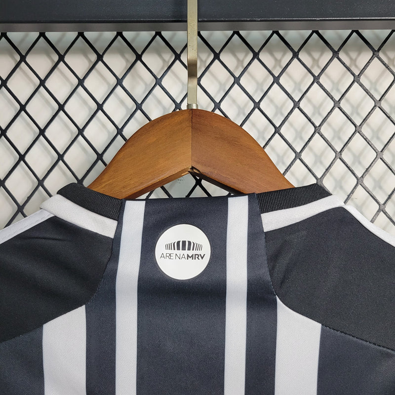 Kit Infantil Atlético Mineiro I 23/24 Adidas - Preto e Branco