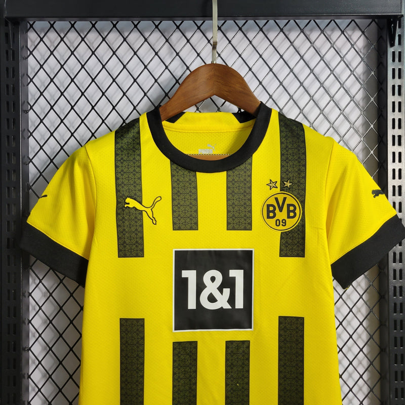 Kit Infantil Borussia Dortmund I 22/23 Puma - Amarela