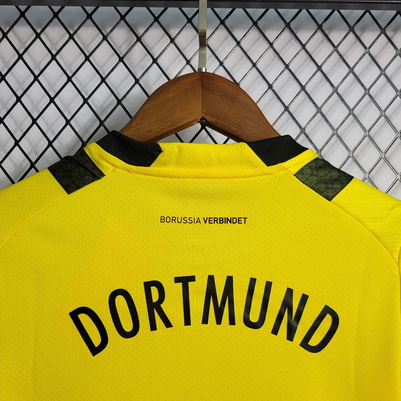 Kit Infantil Borussia Dortmund I 22/23 Puma - Amarela