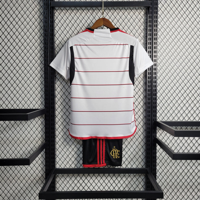 Kit Infantil Flamengo II 23/24 Adidas - Branco