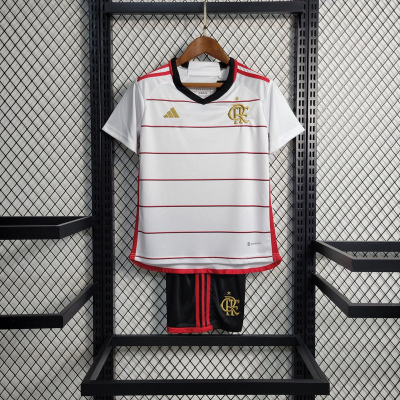 Kit Infantil Flamengo II 23/24 Adidas - Branco