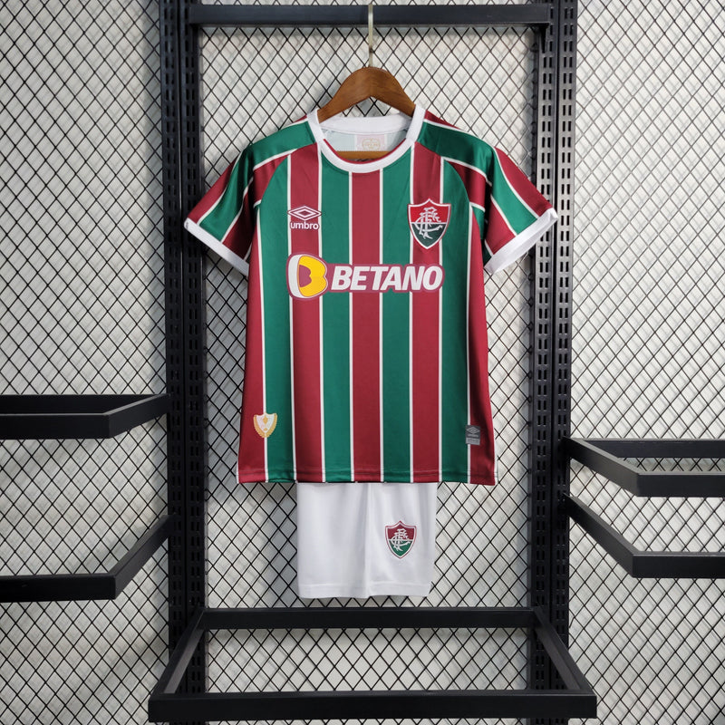 Kit Infantil Fluminense I 23/24 Umbro - Grená e Verde