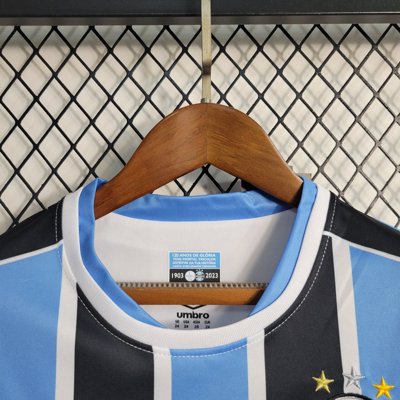 Kit Infantil Grêmio I 23/24 Umbro - Azul e Preto