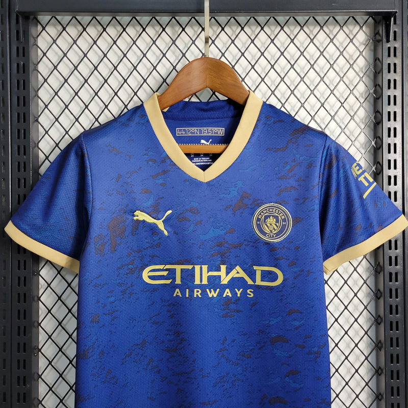 Kit Infantil Manchester City 23/24 Puma - Azul